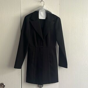 Black vintage long fitted blazer